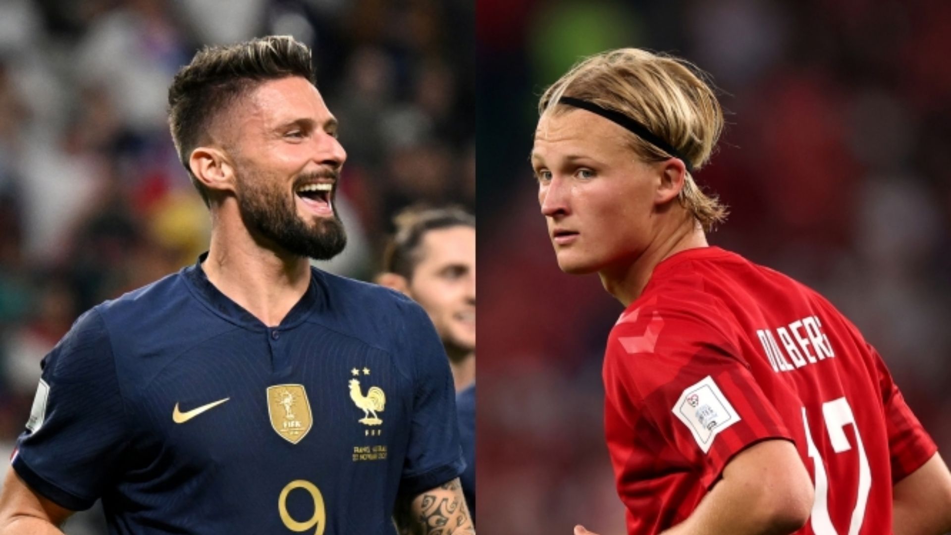 Olivier Giroud France Kasper Dolberg Denmark