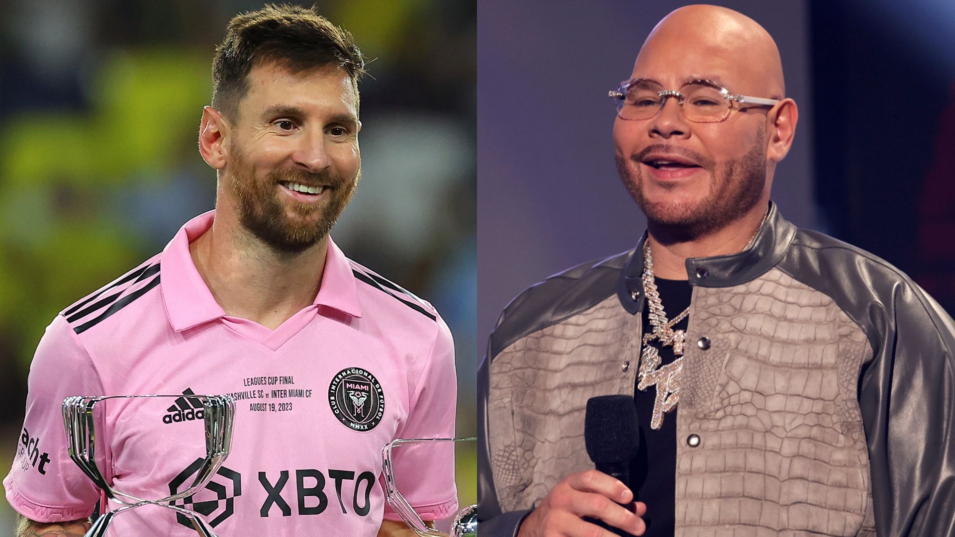 Lionel Messi Fat Joe split