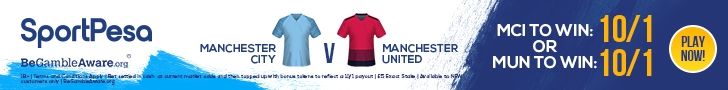 Manchester City v Manchester United SportPesa offer