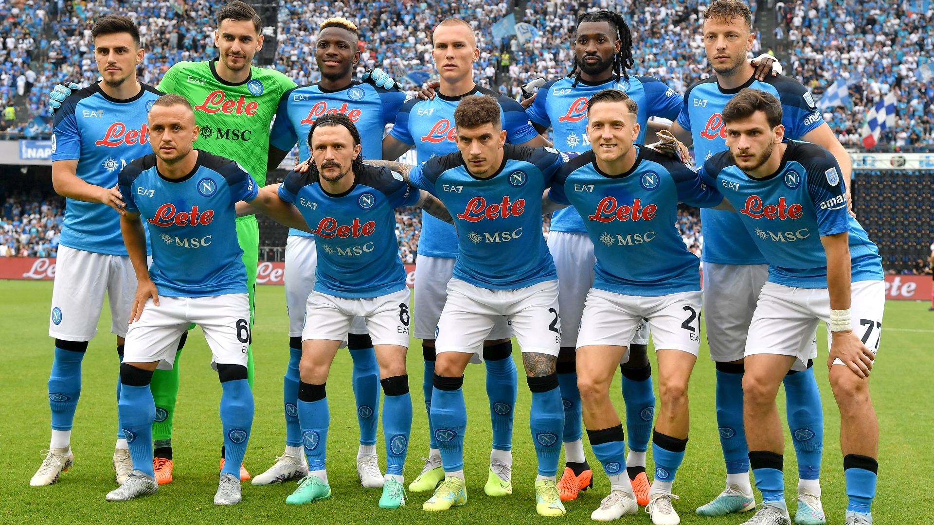 Napoli squad Sampdoria