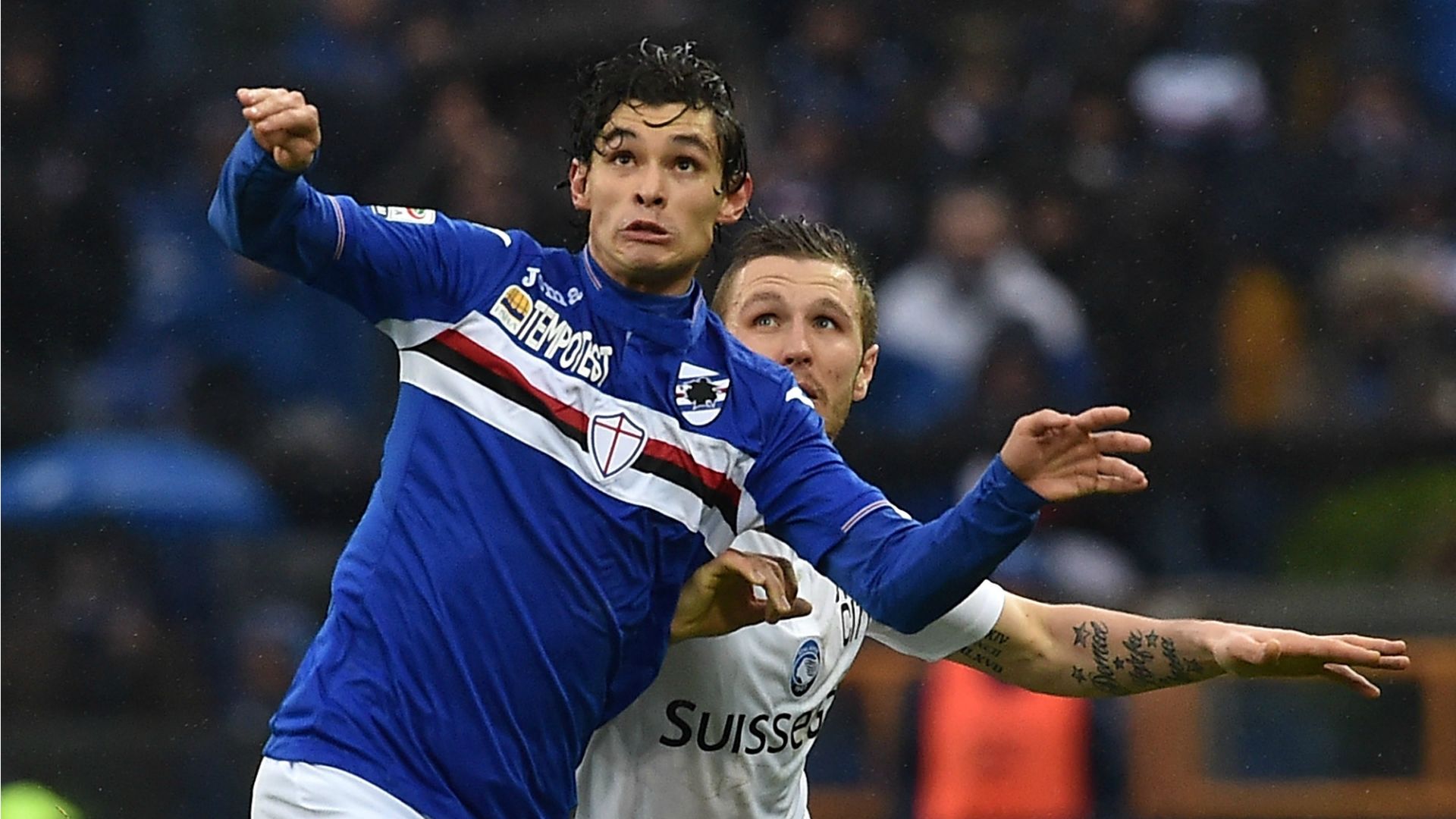 Dodò Pires Jasmin Kurtic Sampdoria Atalanta Serie A 140216