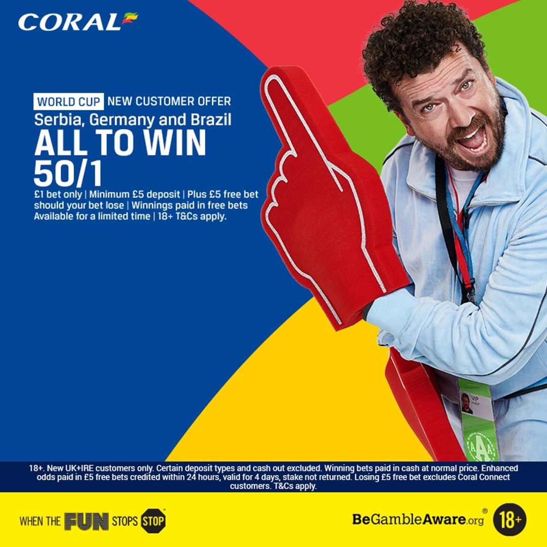 Coral New Customer offer treble 50/1