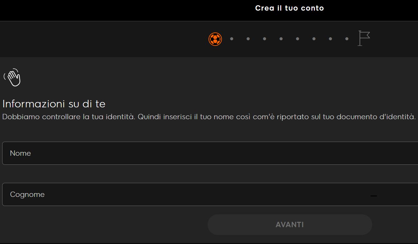 modulo di registrazione 888