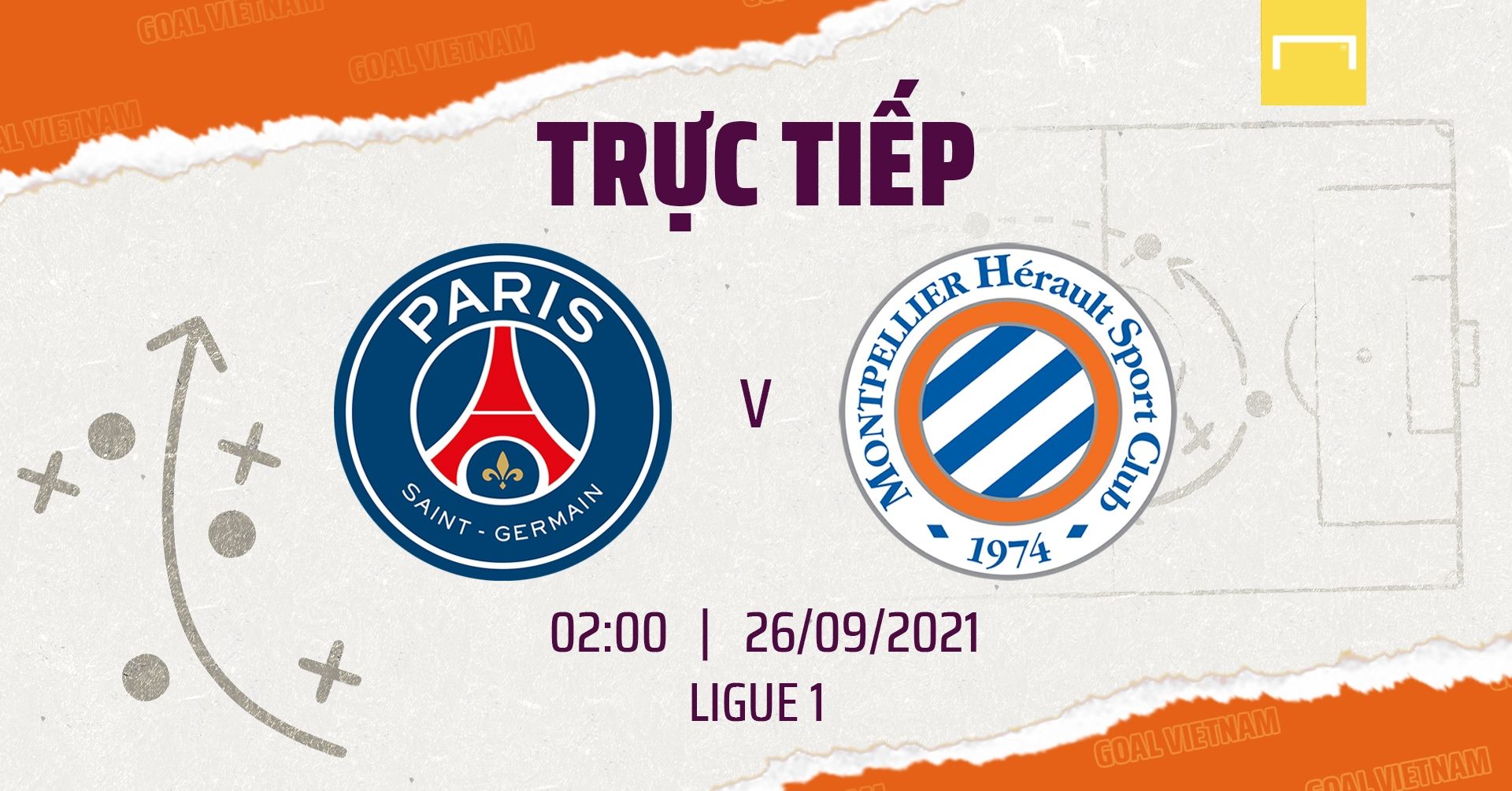 Live PSG vs Montpellier Ligue 1 2021/22 GFX