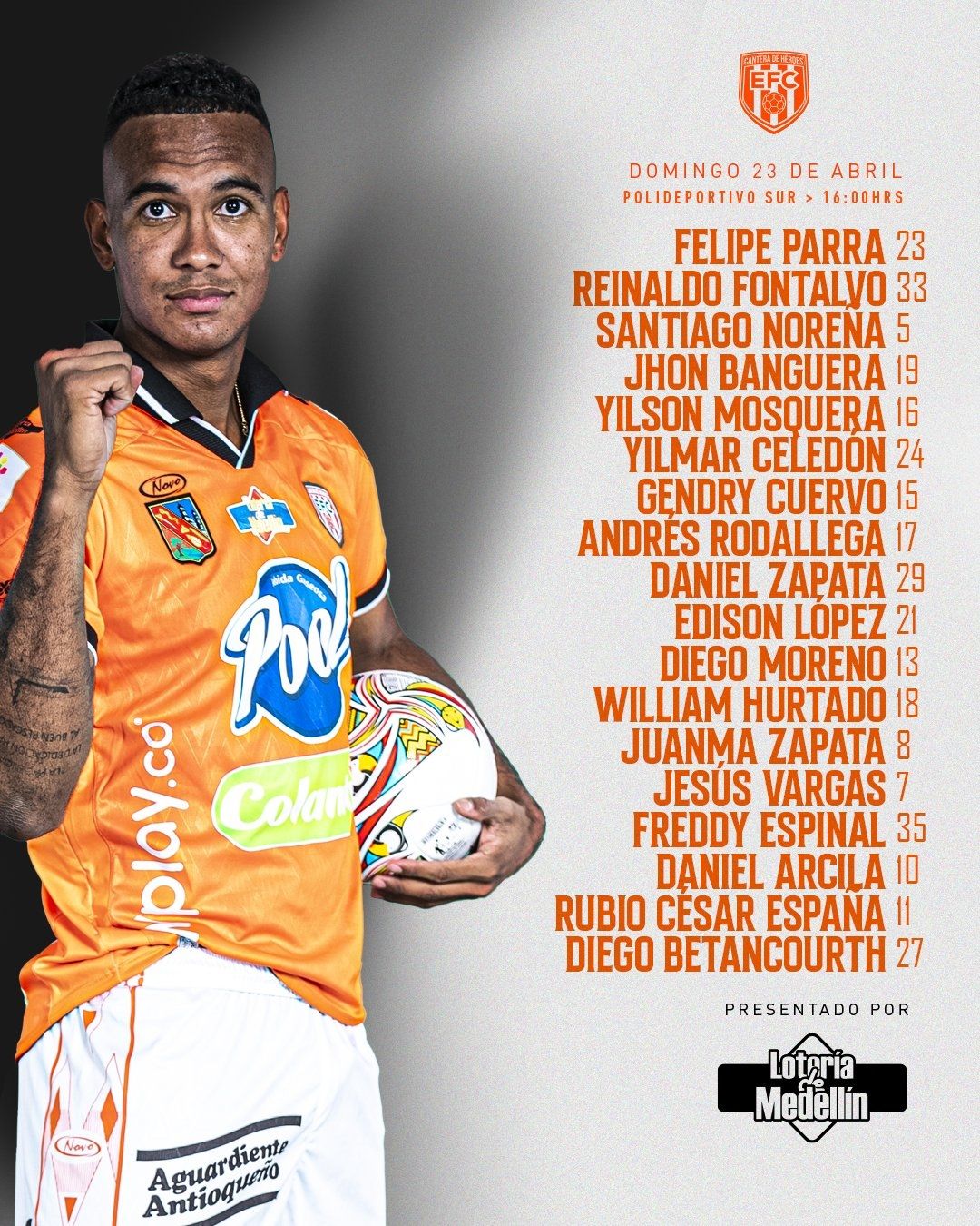 Convocados Envigado Fecha 15 Liga BetPlay 2023