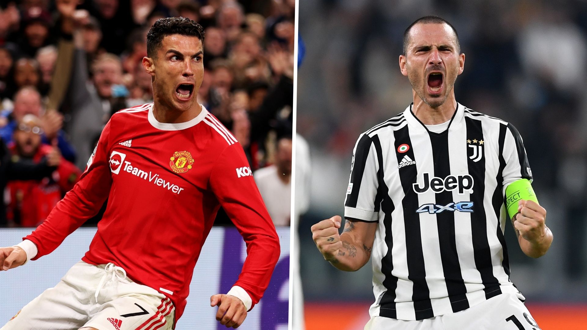 Cristiano Ronaldo Leonardo Bonucci Manchester United Juventus GFX
