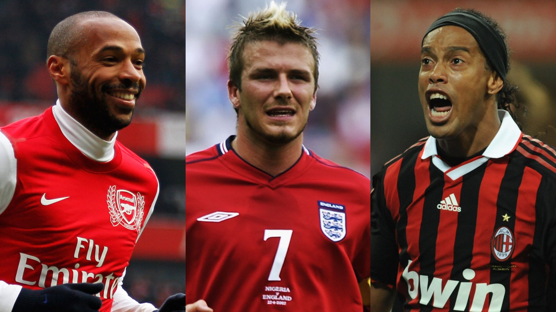 Thierry Henry David Beckham Ronaldinho