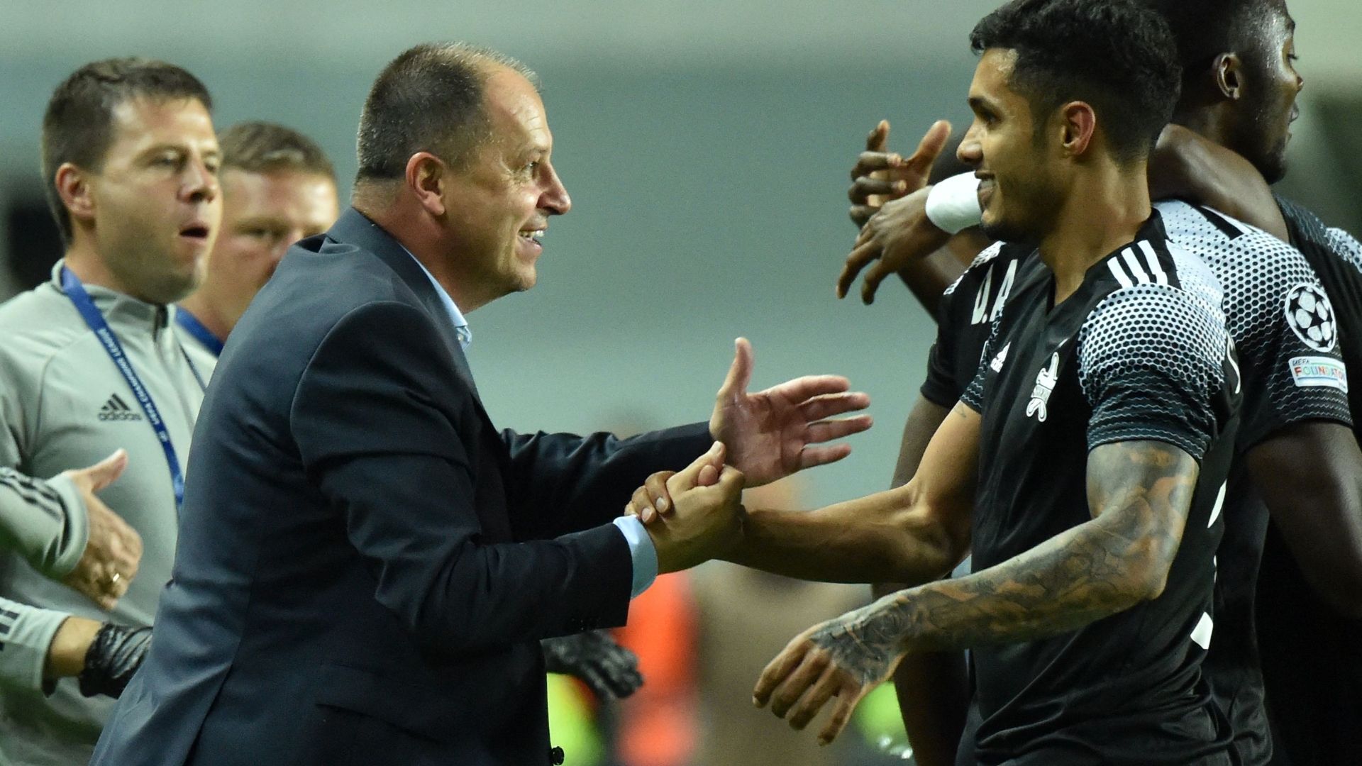 Sheriff celebrating Champions League Cristiano