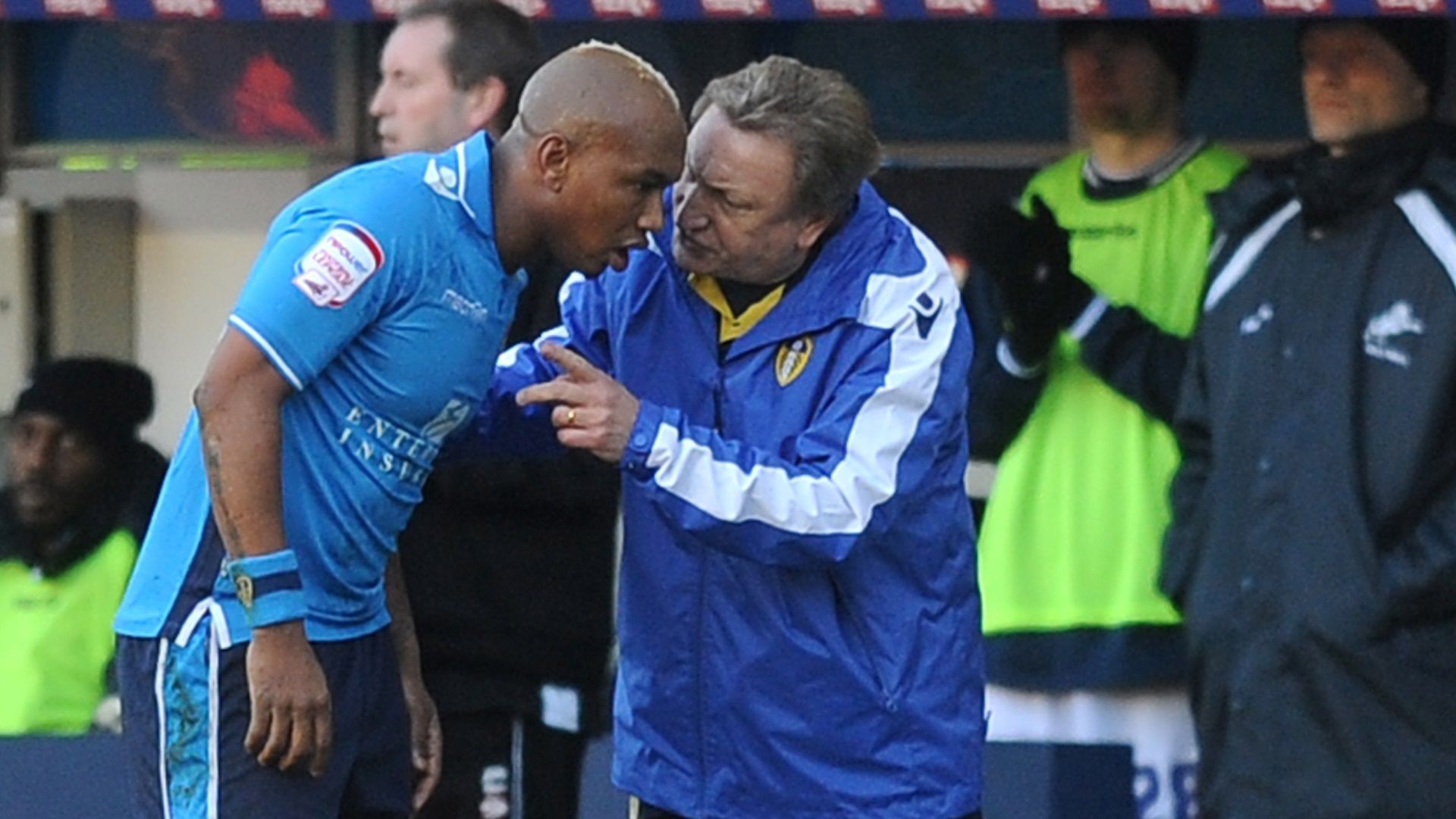 El Hadji Diouf & Neil Warnock of Leeds United