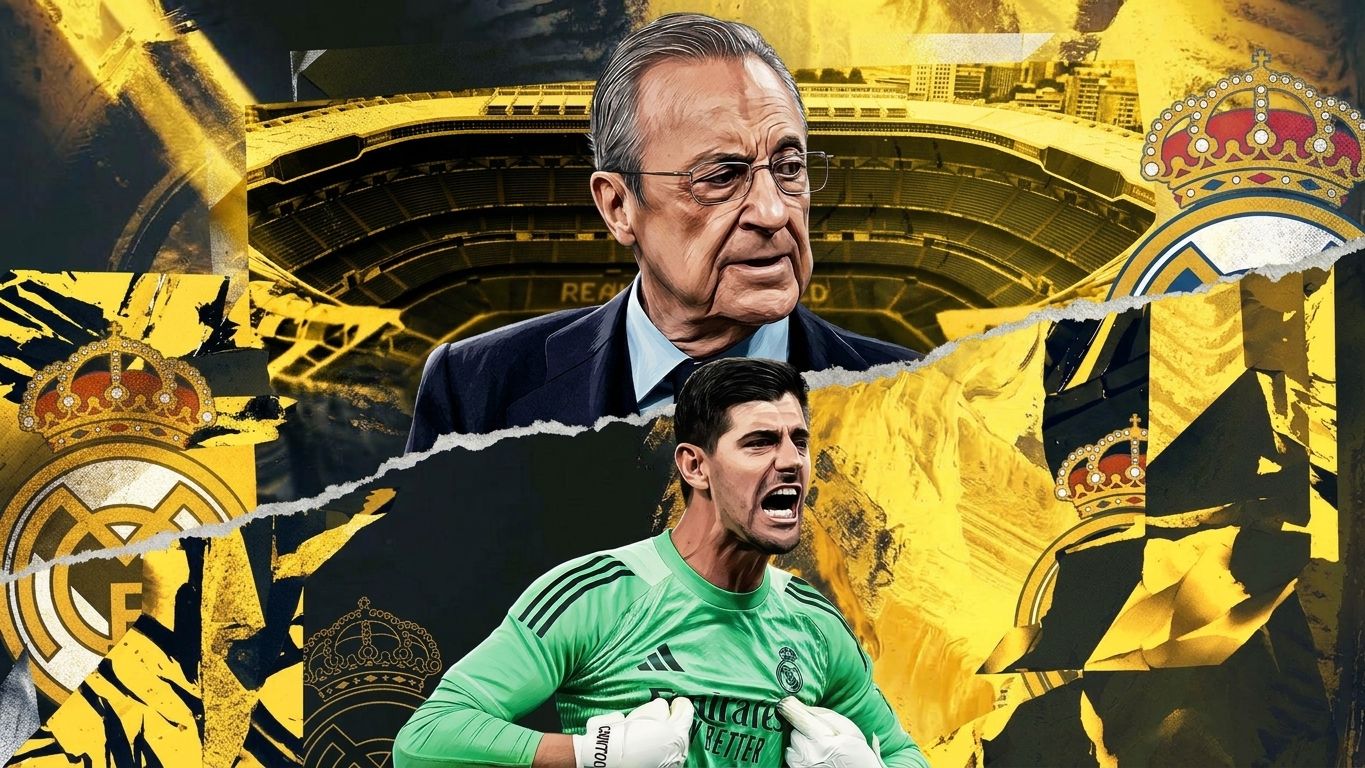 Thibaut Courtois Florentino Perez Real Madrid GOAL ONLY 