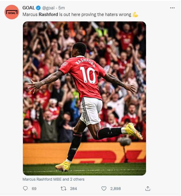 Rashford tweet 