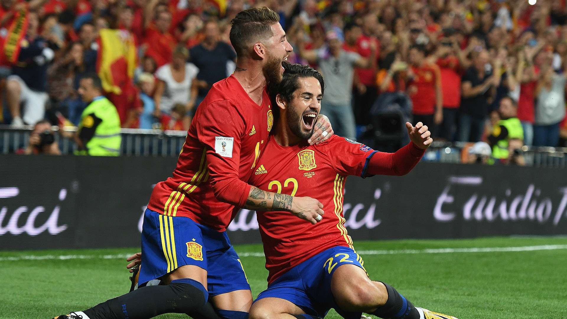 Isco Alarcon Sergio Ramos Spain Italy WC Qualifiers