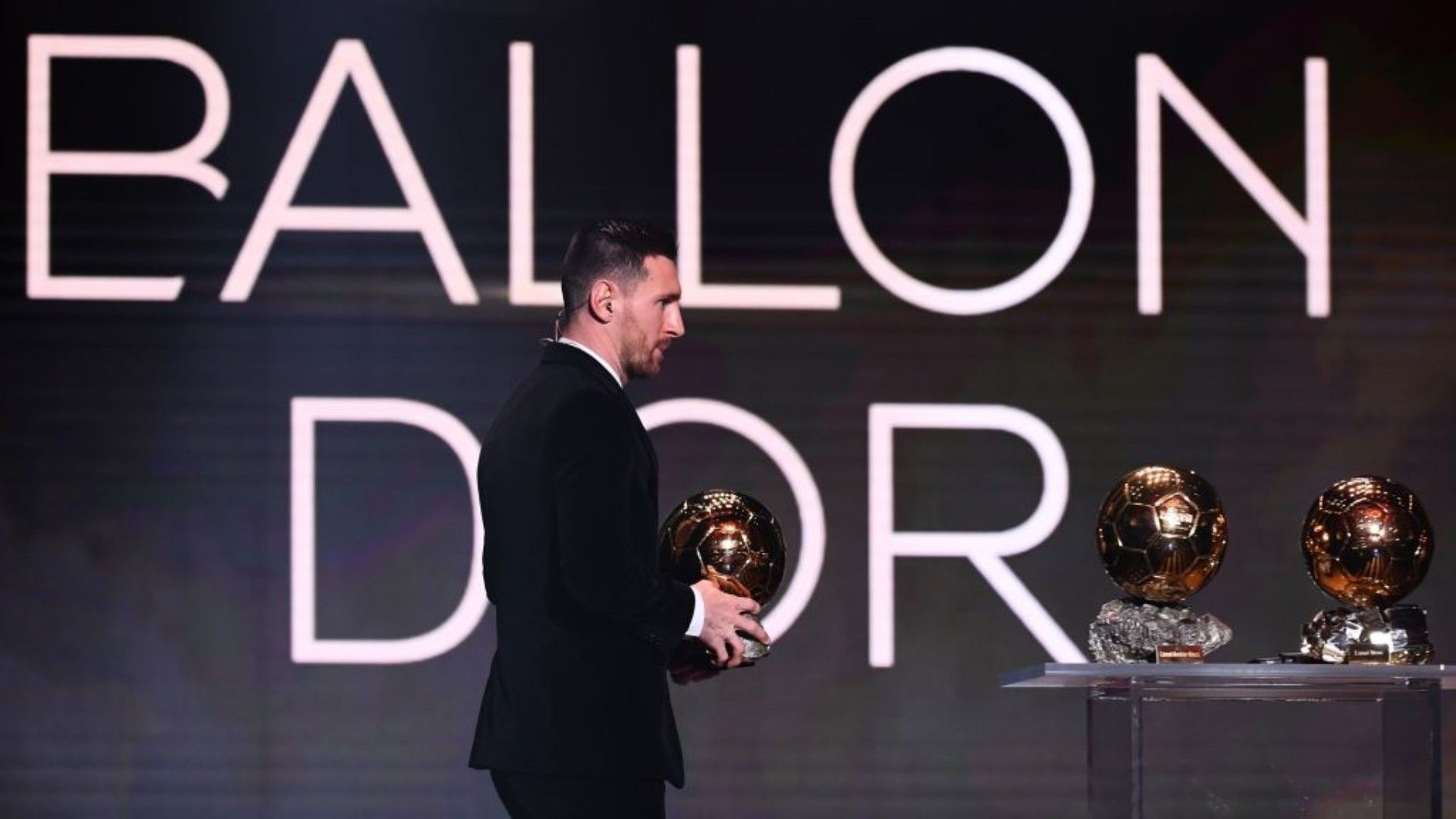 lionel messi en una entrega del balón de oro