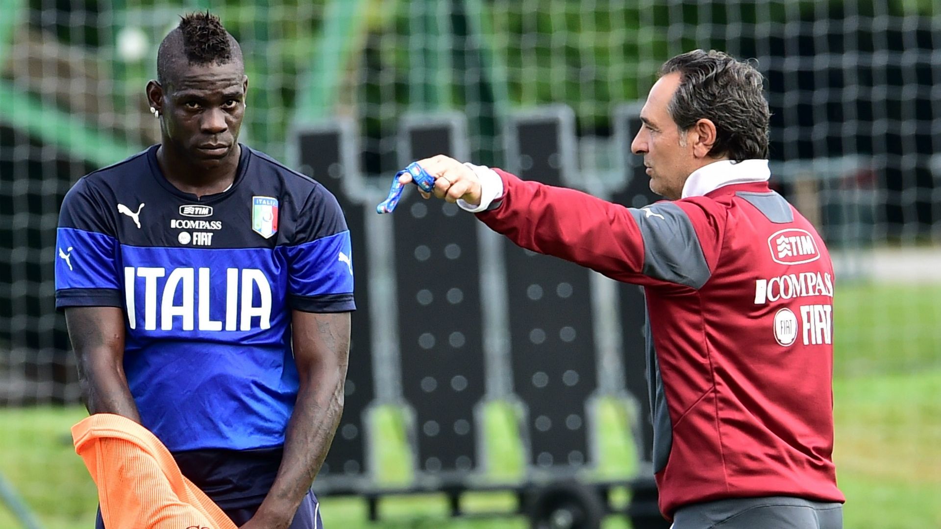 Cesare Prandelli Mario Balotelli Italy