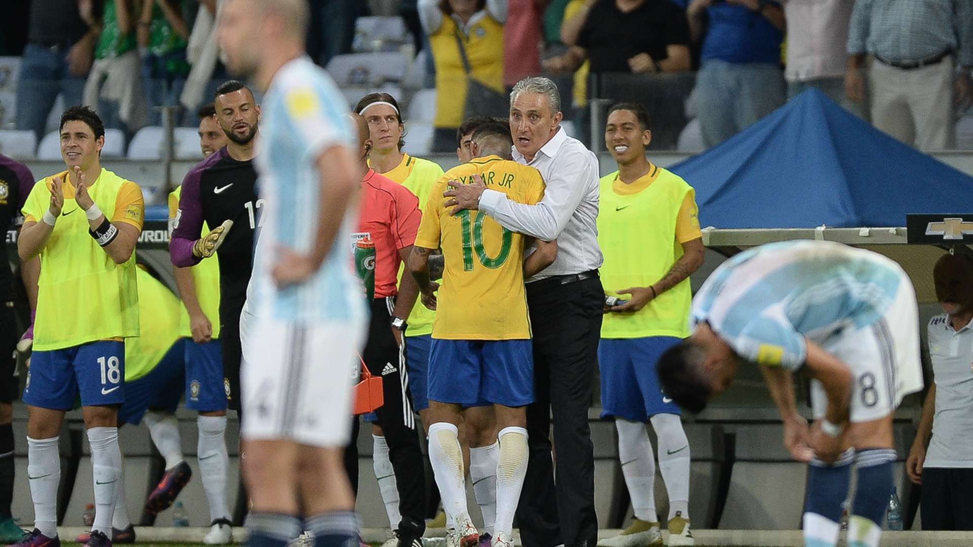 Neymar Tite Brasil Argentina Eliminatorias 2018 10112016