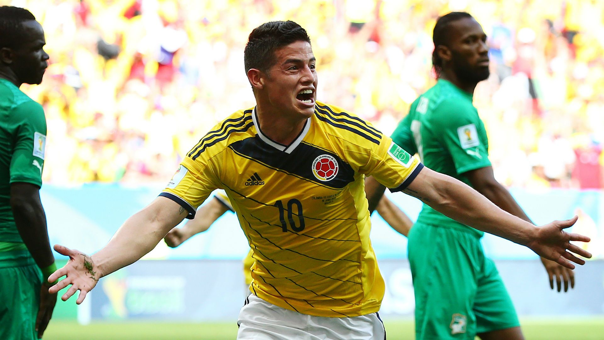 James Rodríguez Colombia vs Costa de Marfil Brasil 2014