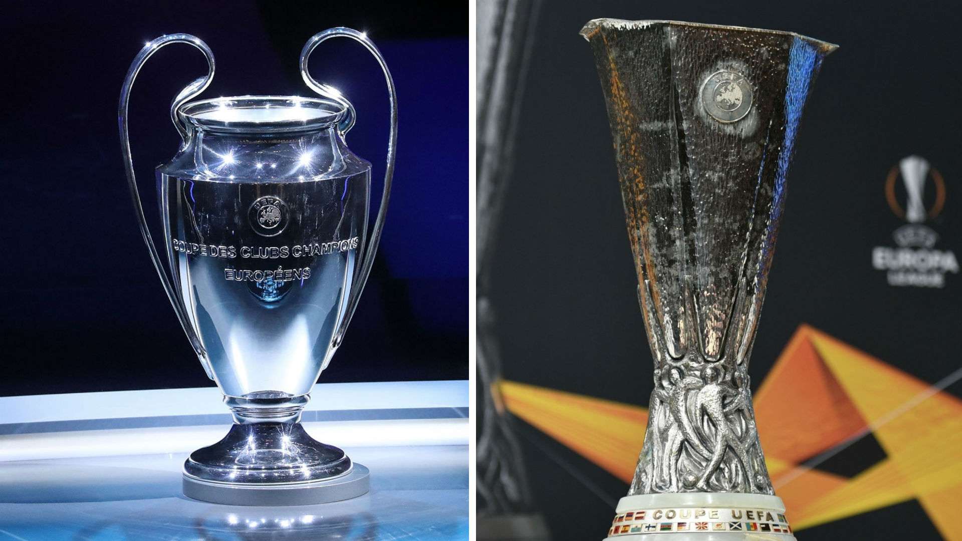 CL trophy v UEFA Europa League trophy