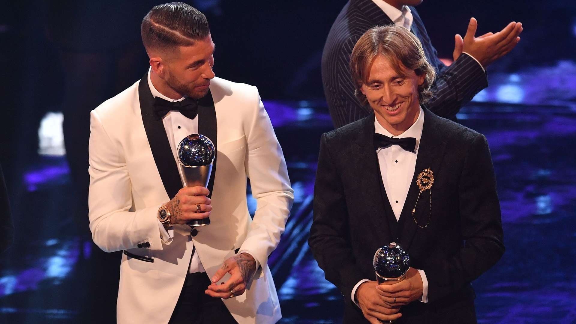 Sergio Ramos and Luka Modric of Real Madrid