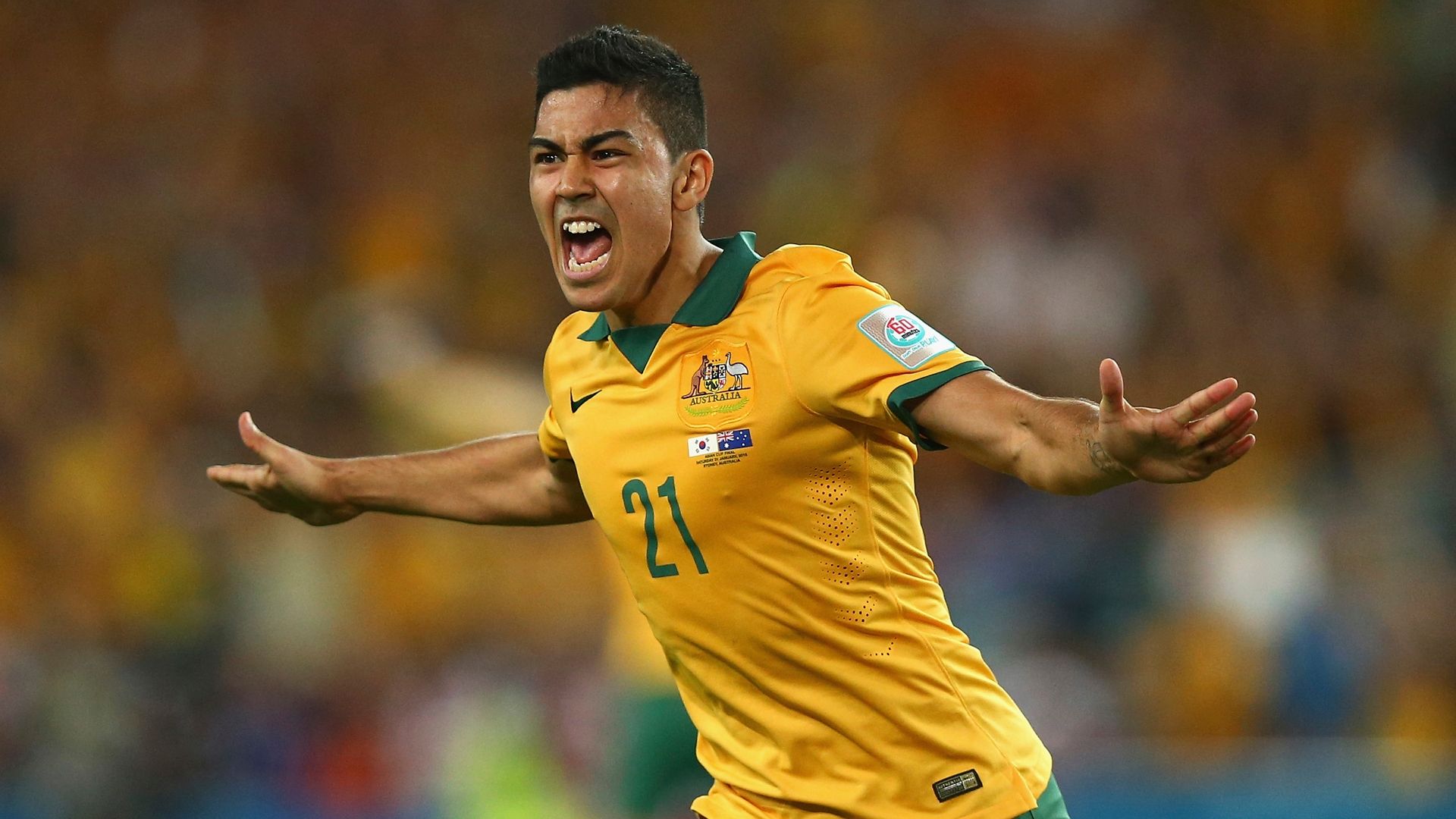 Massimo Luongo Australia v South Korea Asian Cup 310115