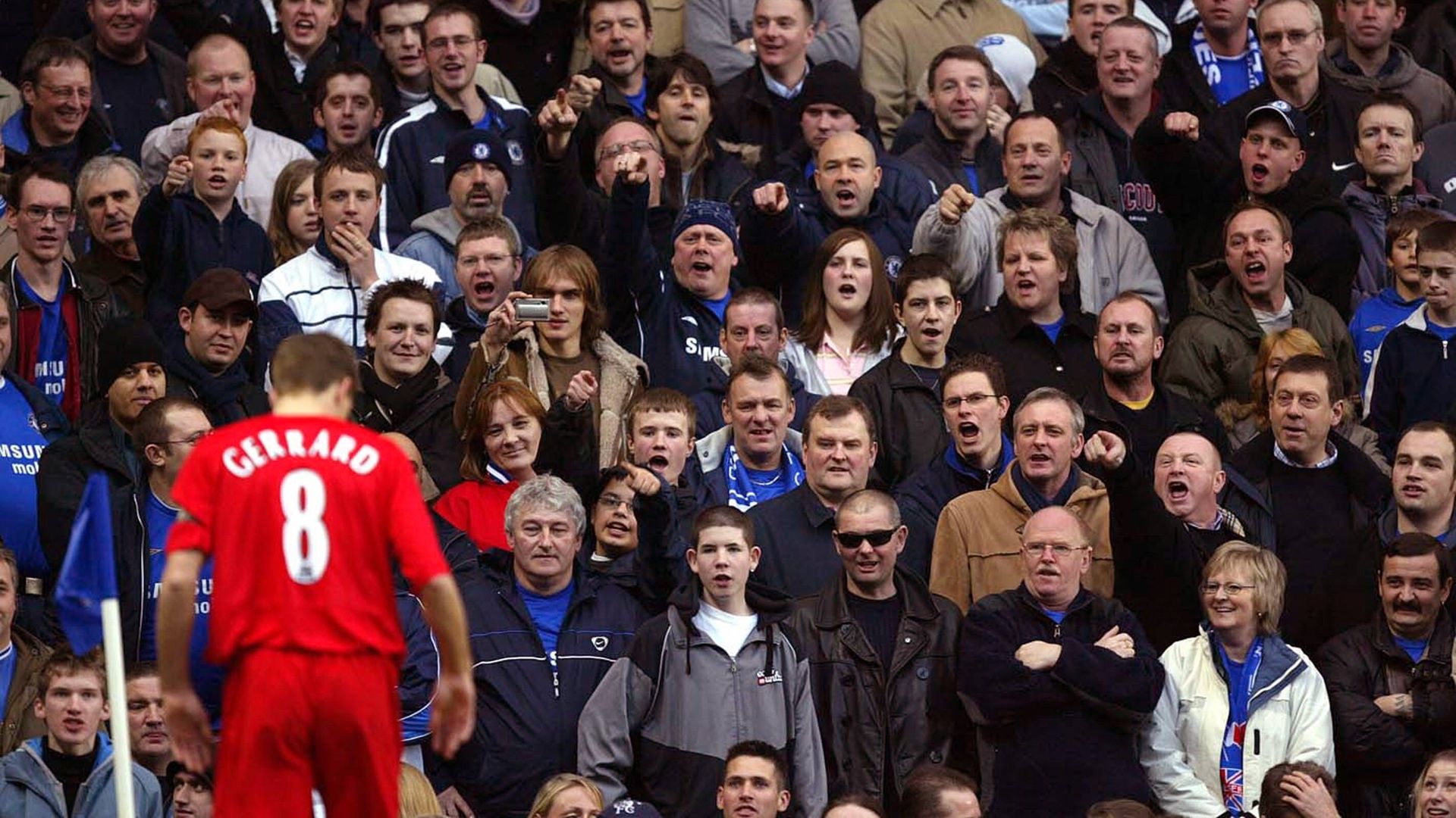 ONLY GERMANY Steven Gerrard Liverpool Chelsea fans 2006