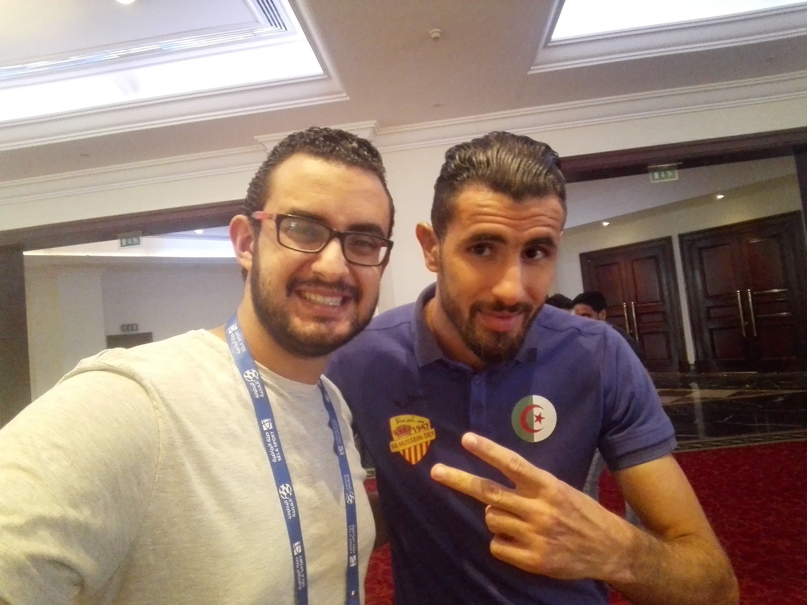 محمود ضياء مع أحمد قاسمي نصر حسين داي البطولة العربية 29072017