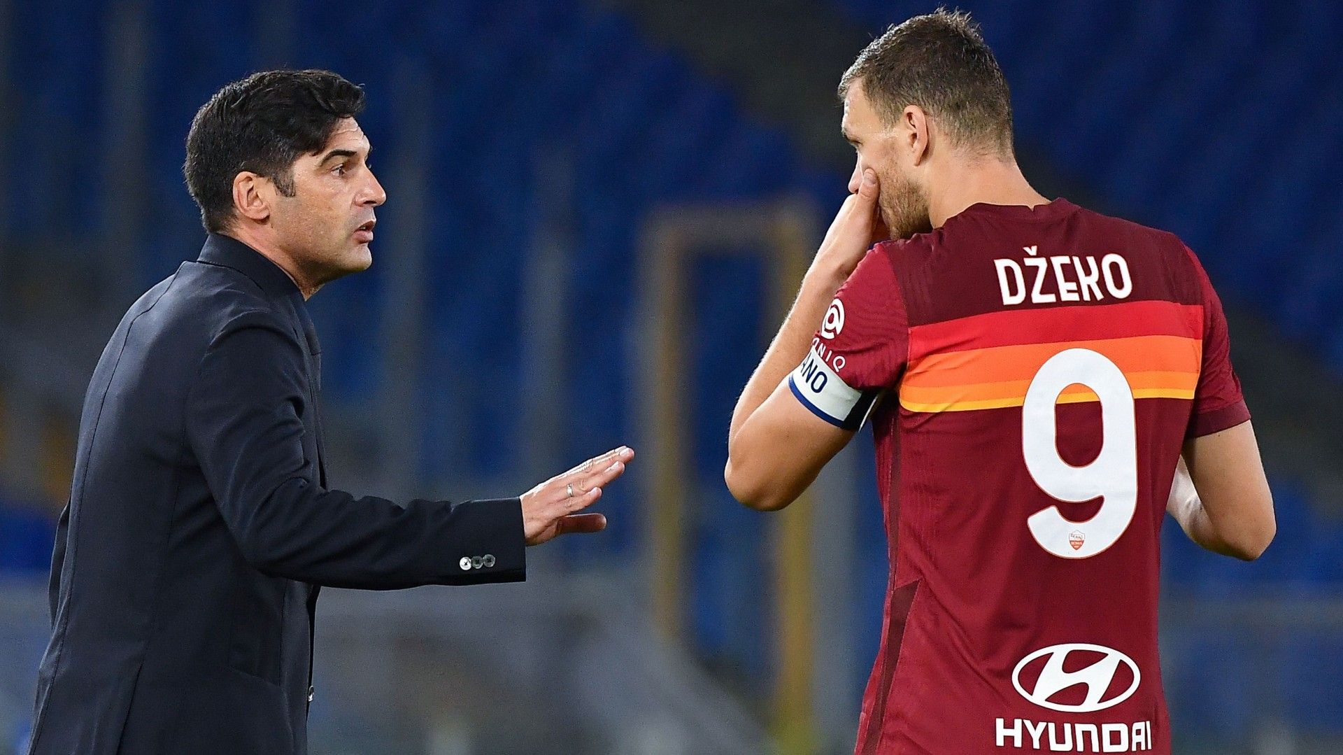 Edin Dzeko Paulo Fonseca Roma
