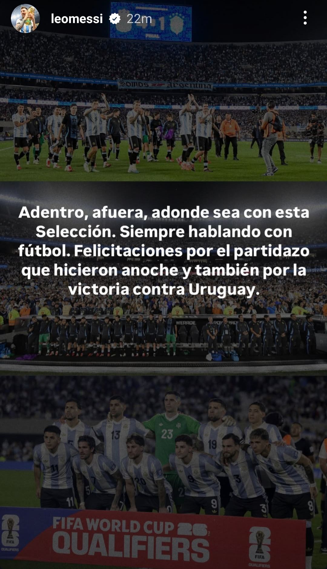 Lionel Messi Instagram Argentina