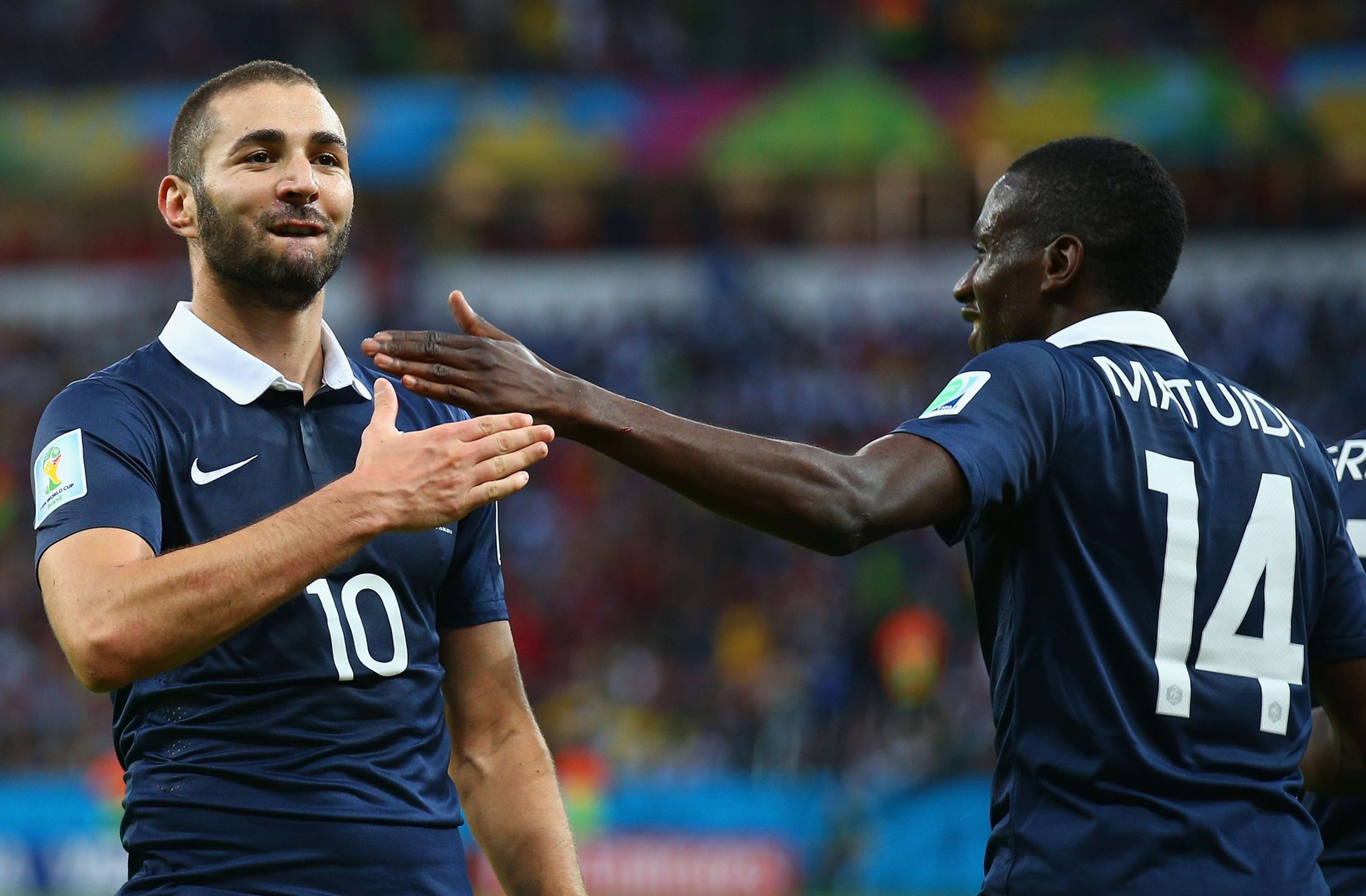 Karim Benzema Blaise Matuidi France Honduras FIFA World Cup 2014 06152014