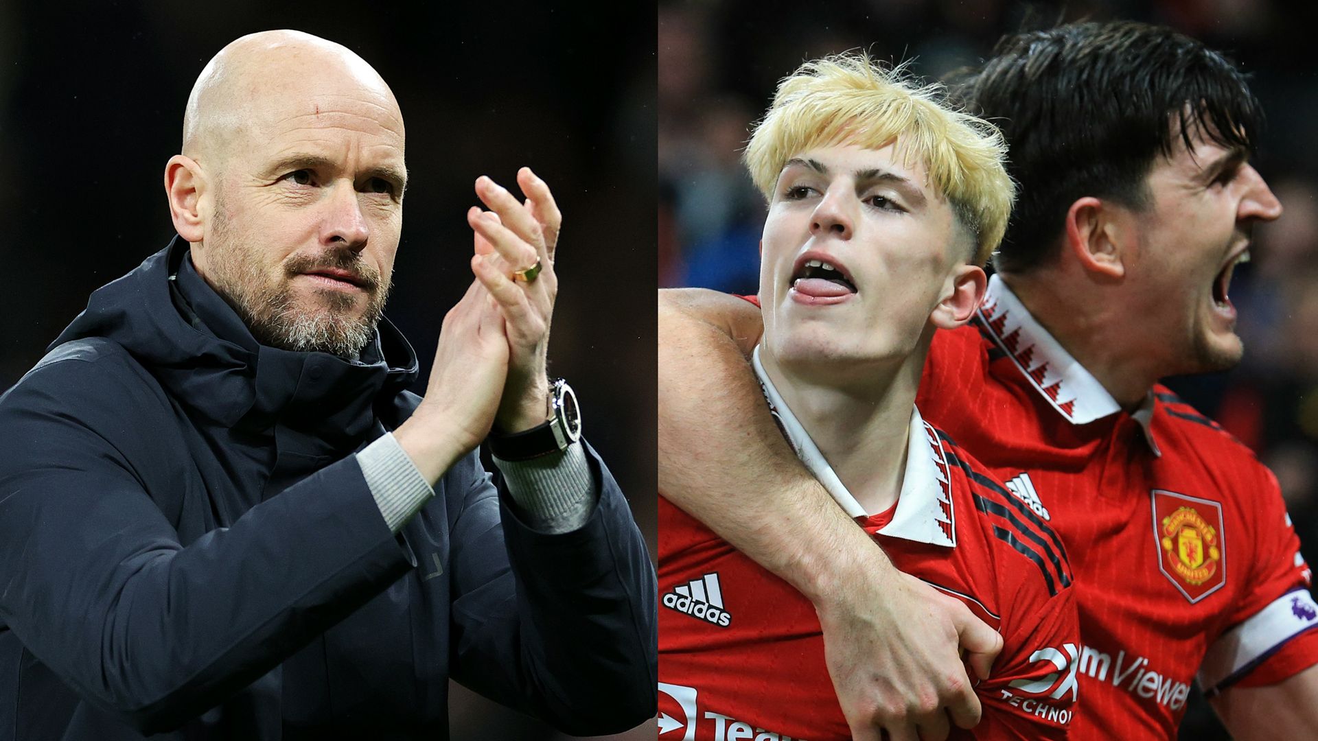 Erik ten Hag Alejandro Garnacho Harry Maguire Manchester United FA Cup 2022-23