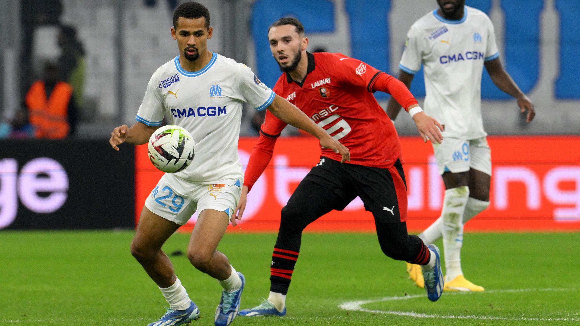 Amine Gouiri Iliman Ndiaye Marseille Rennes Ligue 1 03122023