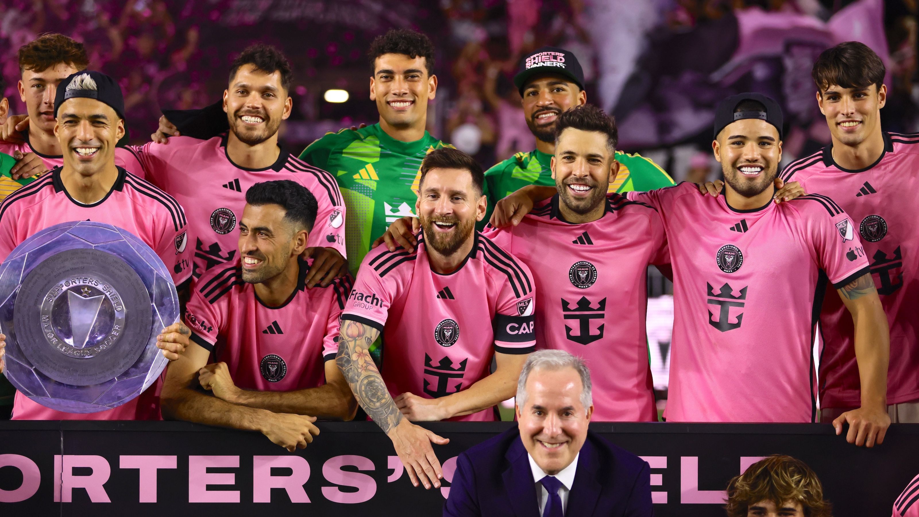 Inter Miami celebrate Supporters' Shield