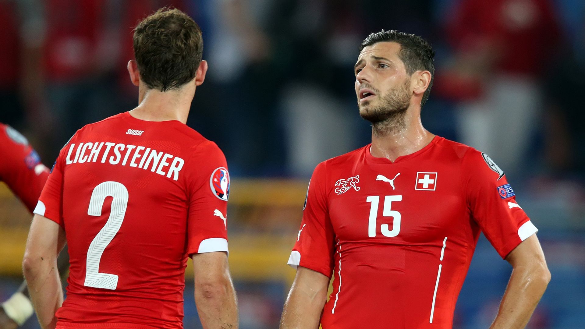 Blerim Dzemaili Stephan Lichsteiner Switzerland England Euro 2016 qualifier 08092014