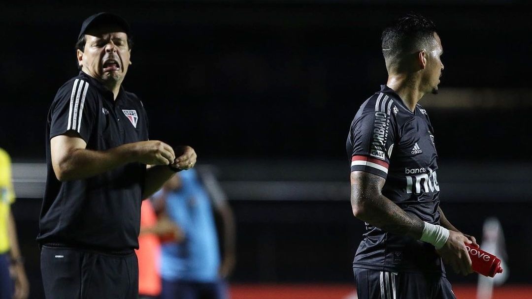 Fernando Diniz e Luciano se provocam no Morumbi