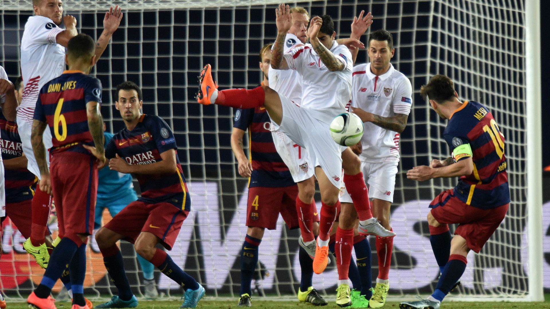 Lionel Messi Barcelona Sevilla European Supercup 2015