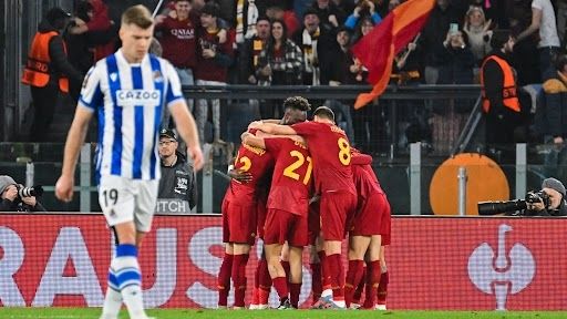 roma real sociedad esultanza
