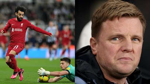 Salah Howe split, Newcastle v Liverpool 22-23
