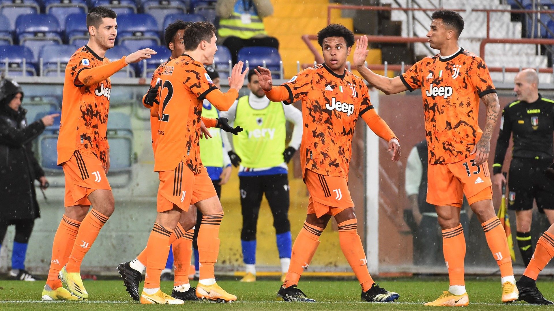 Juventus celebrating Sampdoria