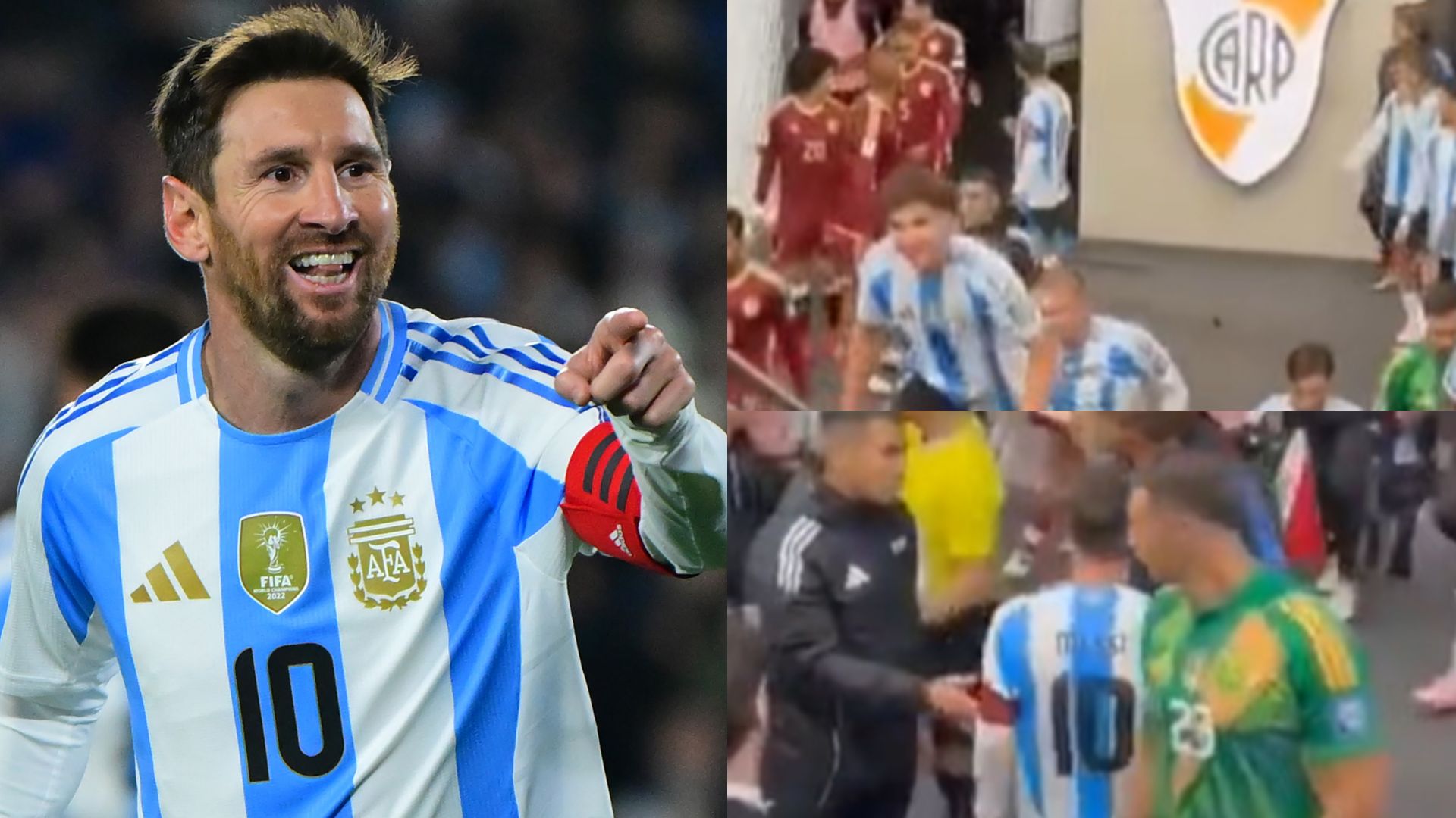 Lionel Messi Argentine Venezuela tunnel Tomas Rincon 2025