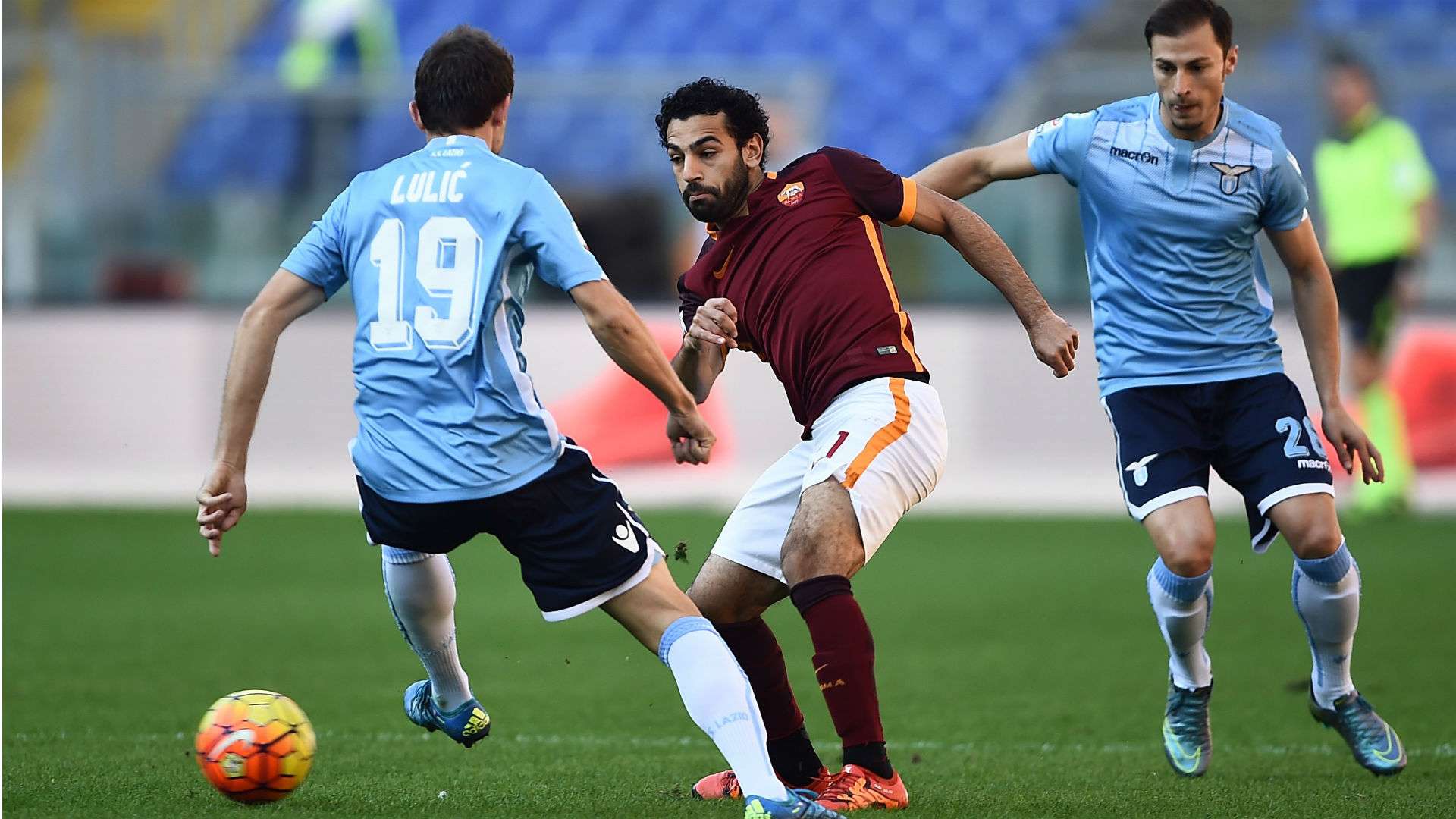 Mohamed Salah Senad Lulic Roma Lazio 08112015