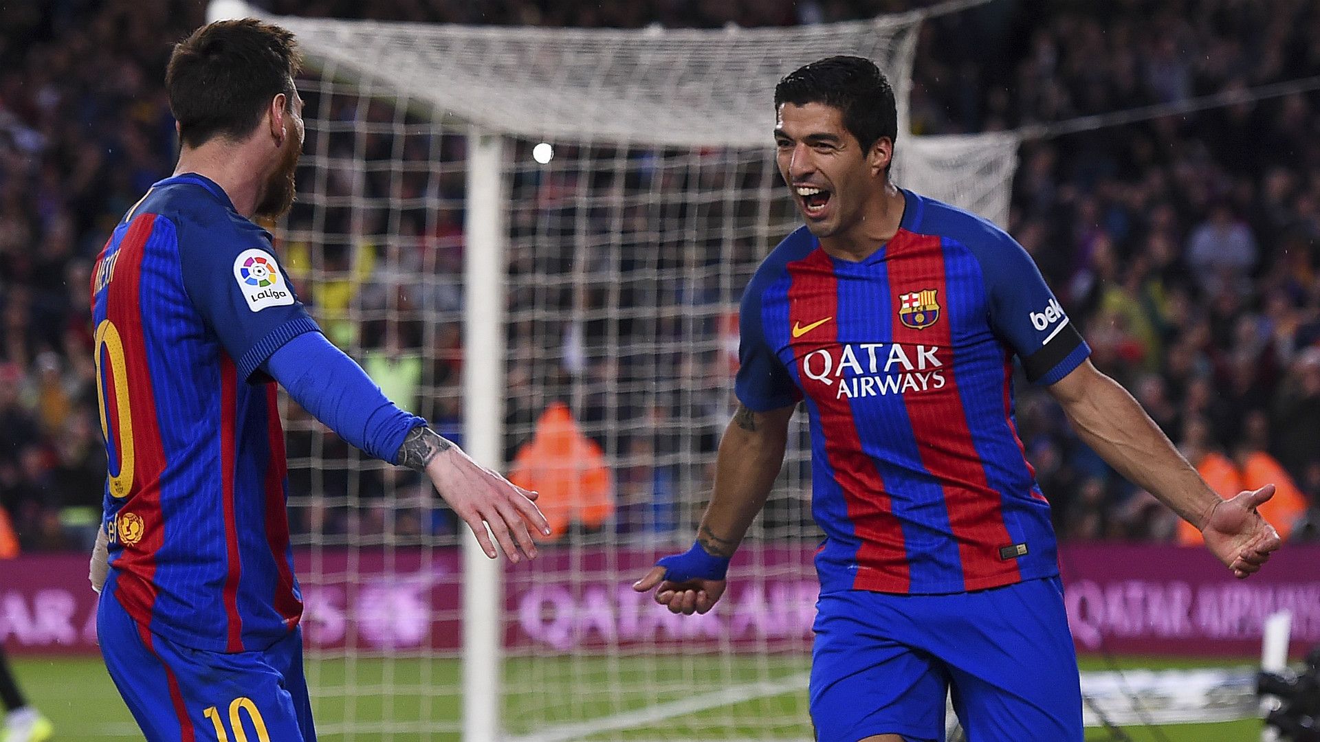 LIONEL MESSI LUIS SUAREZ BARCELONA SEVILLA LALIGA 04052017