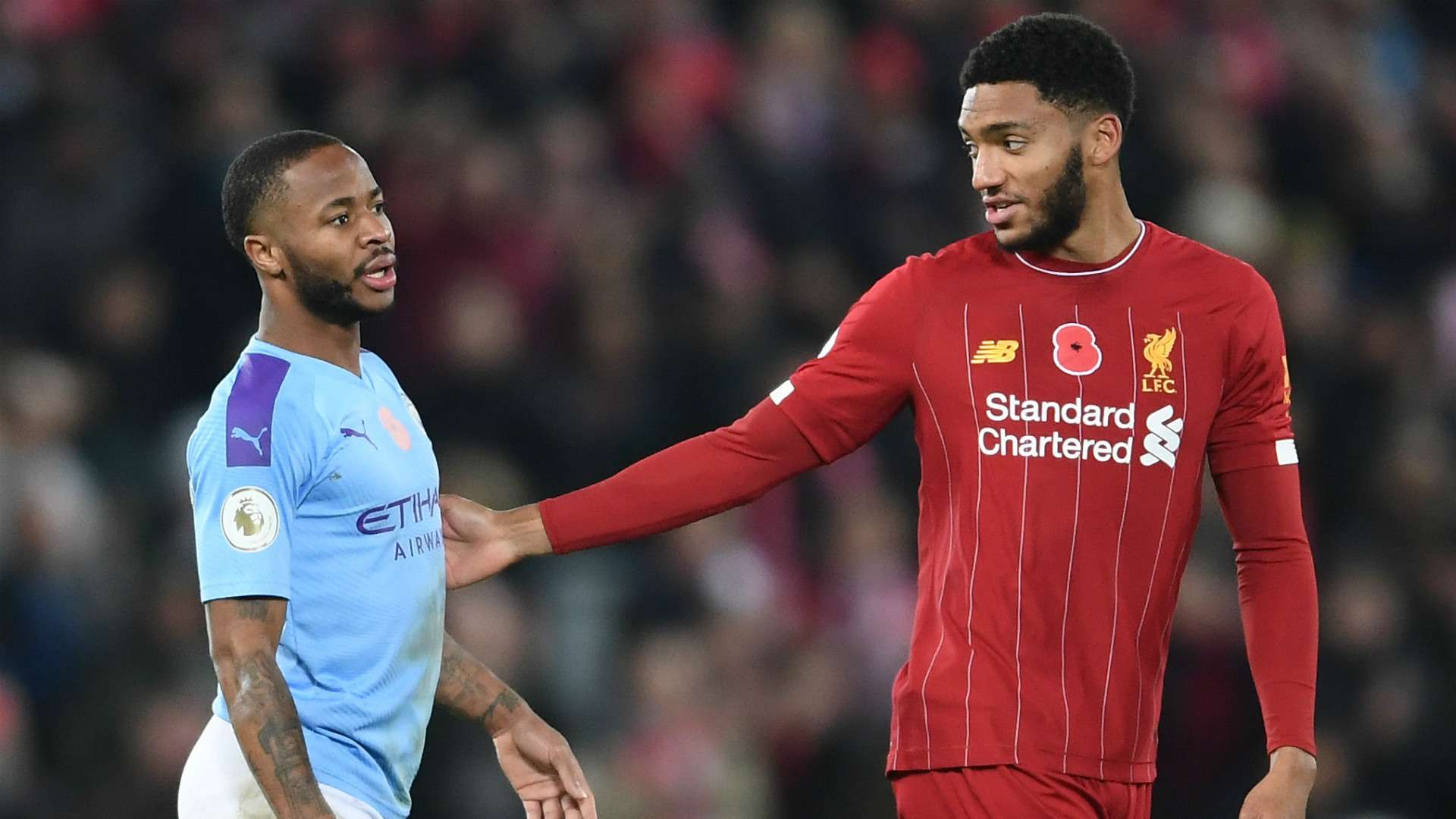 Raheem Sterling Joe Gomez Manchester City Liverpool 2019-20