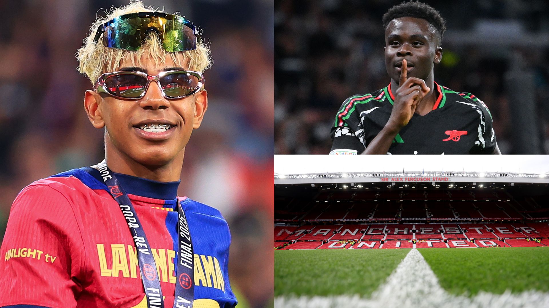 Lamine Yamal Bukayo Saka Old Trafford