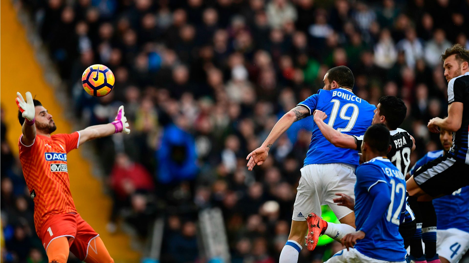 Leonardo Bonucci scores Udinese Juventus Serie A 05032017