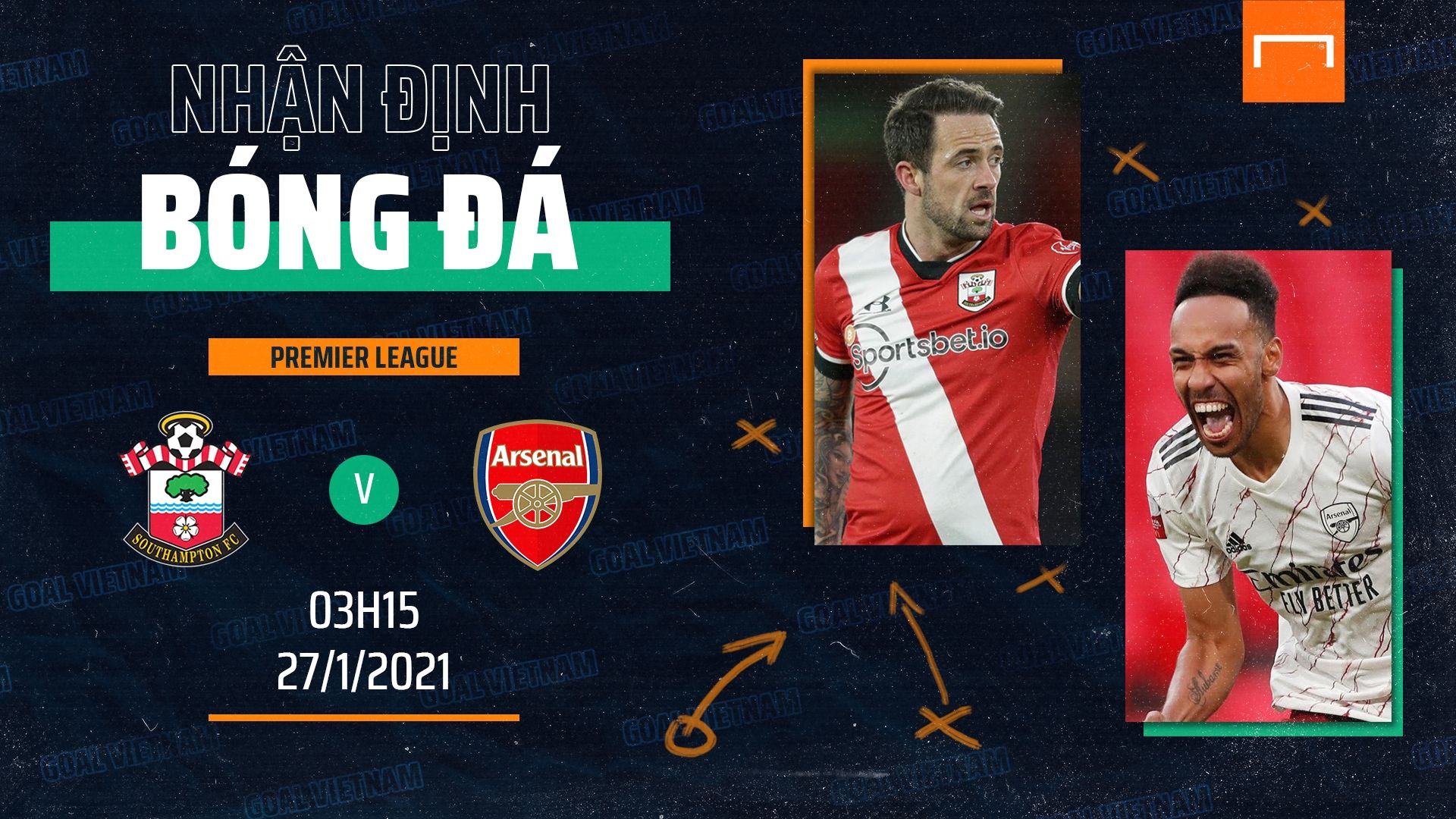 Preview Southampton vs Arsenal Premier League GFX