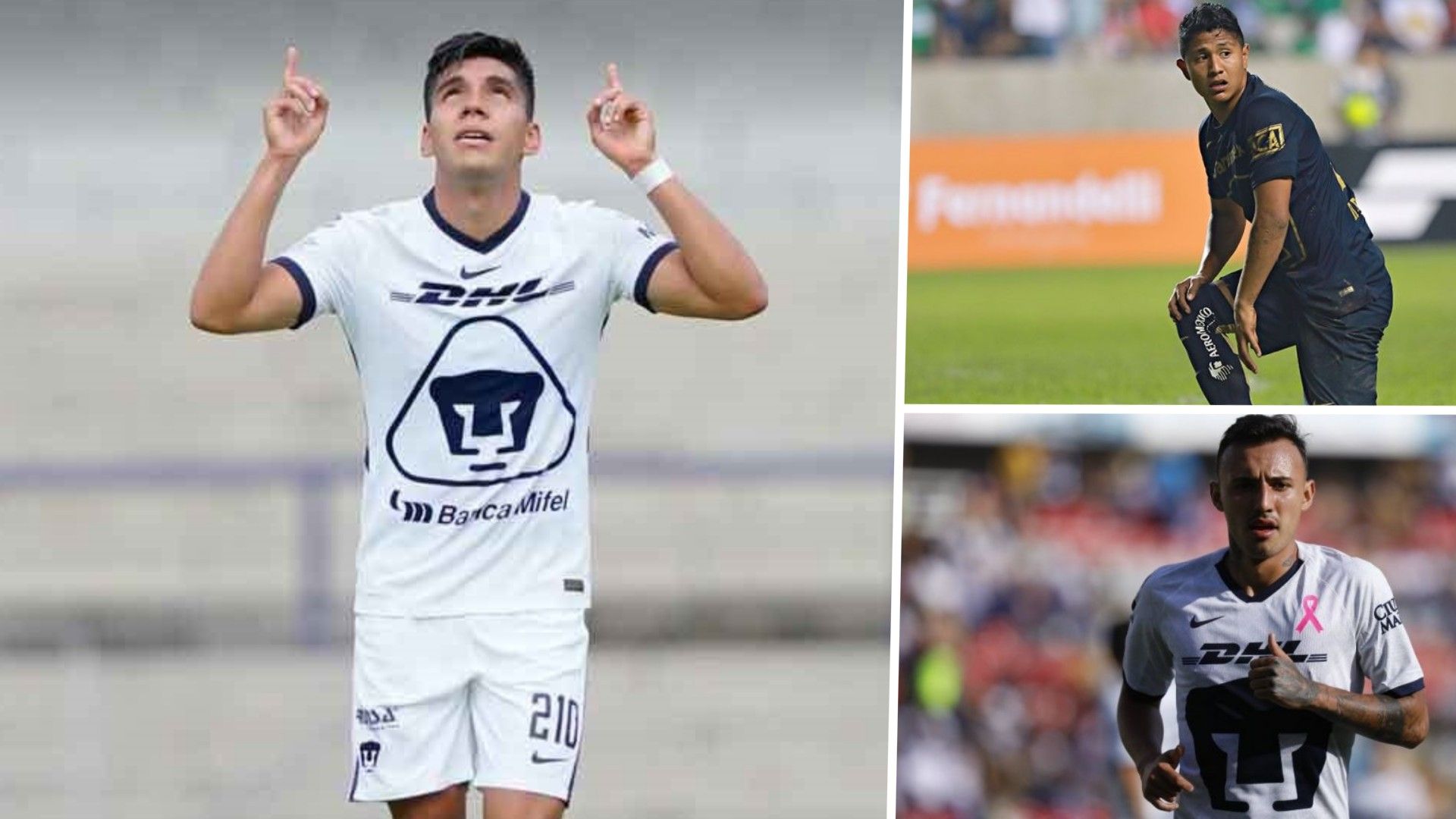 Canteranos delanteros de Pumas