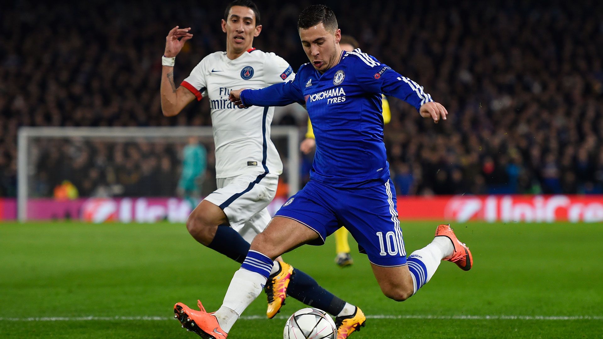 Angel Di Maria PSG Eden Hazard FC Chelsea Champions League 09032016