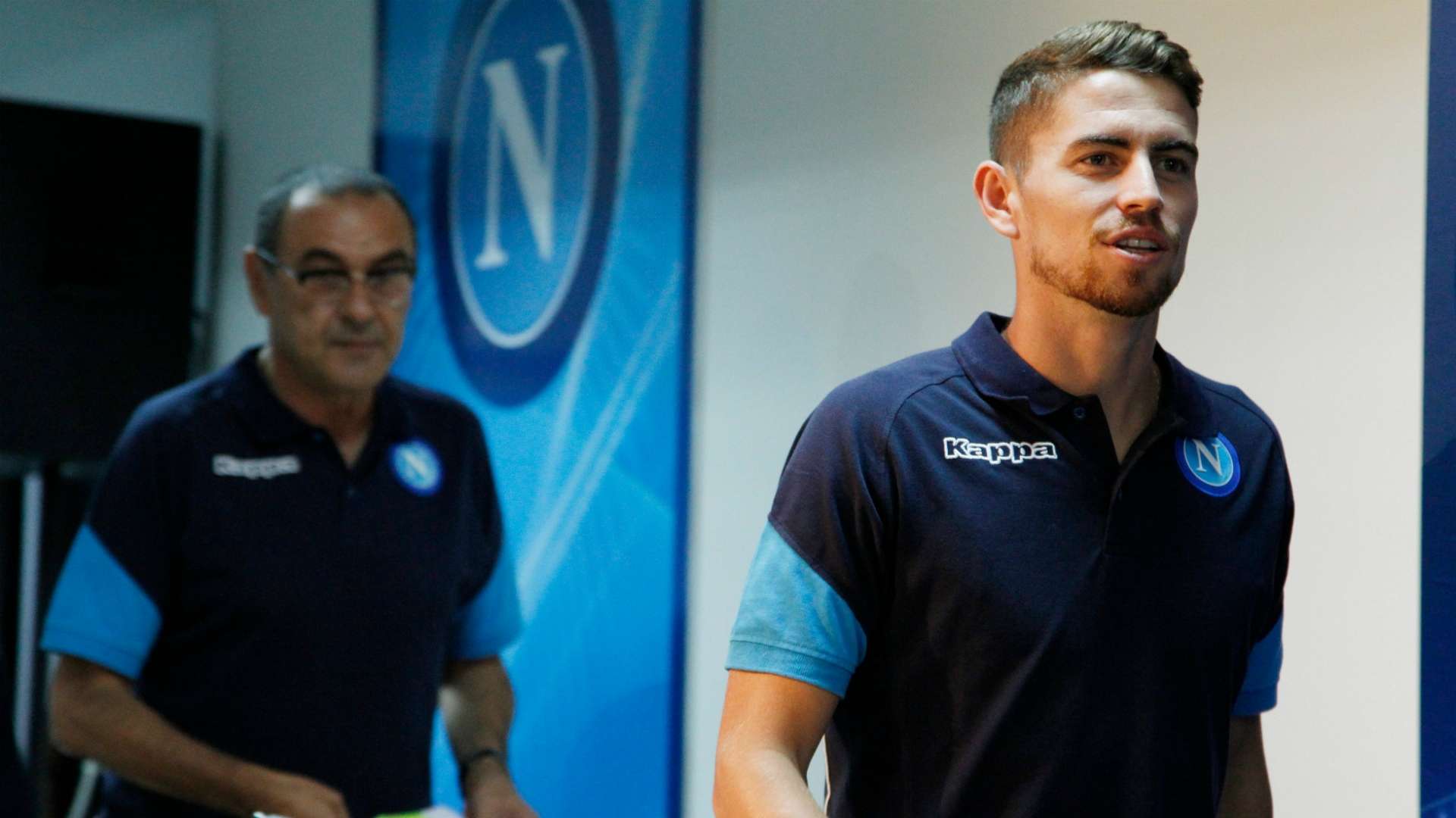 Maurizio Sarri and Jorginho Napoli