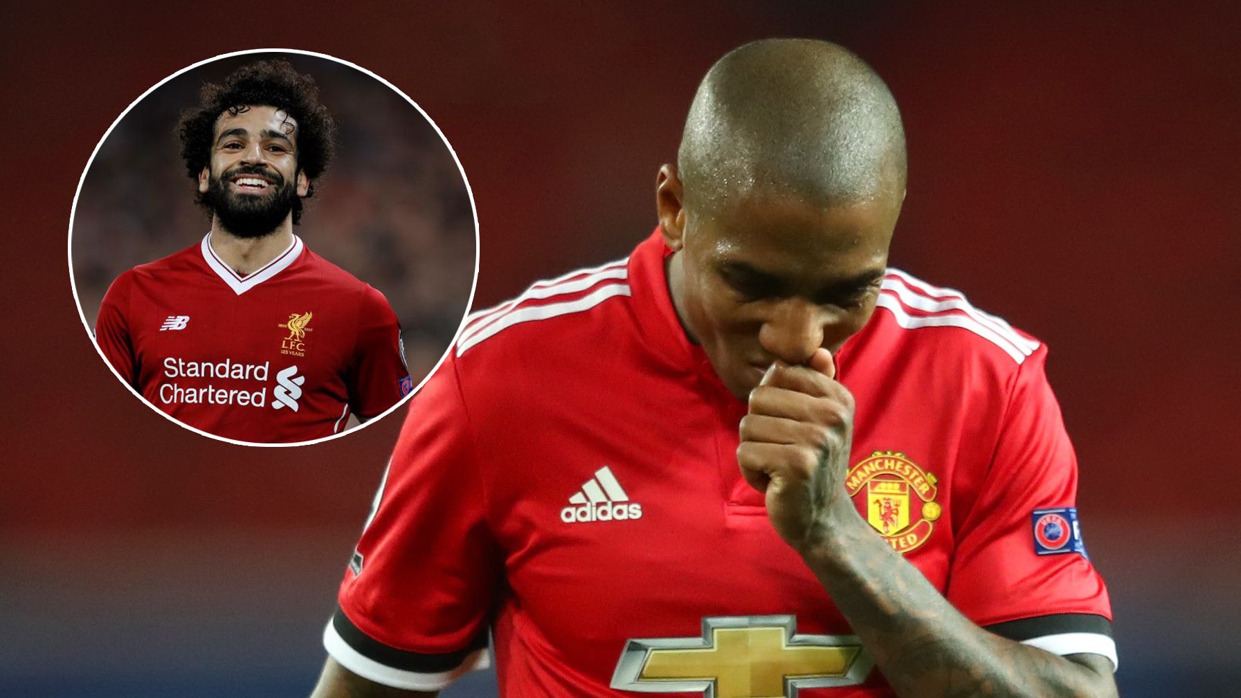 Ashley Young Manchester United Mohamed Salah Liverpool