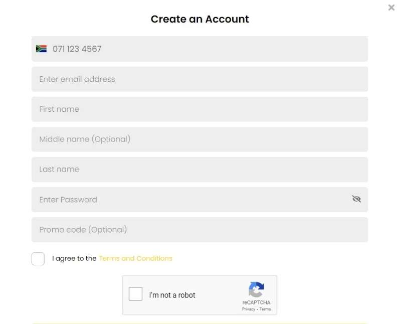 Account Registration Easybet