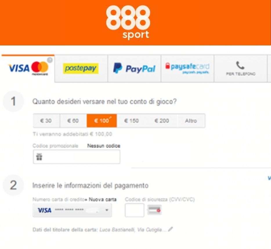 888 formulario registrazione codice promozionale